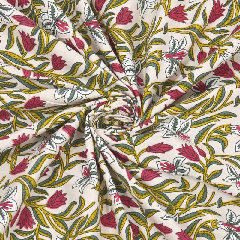 Kaya – Pure Cotton Bedsheet Set with Pillow Covers (Gray, Red) – (95×108 inches)