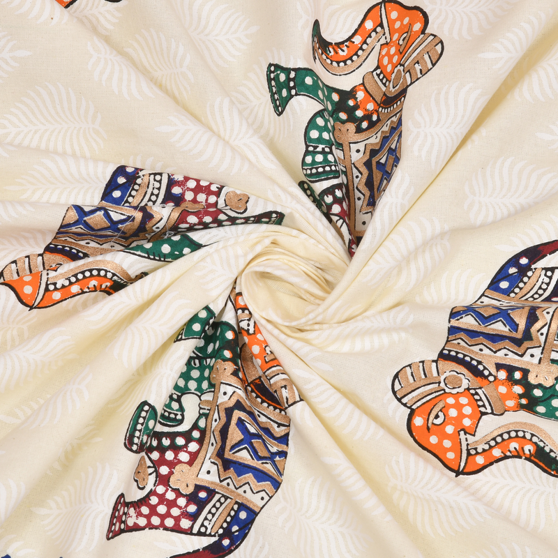 COTTON BEDSHEET, HAND Block Print Bedsheet with 2 Pillow Cover Bedroom Home Decor Elephant Bedsheet Cotton Double For Indian Design Bedsheet